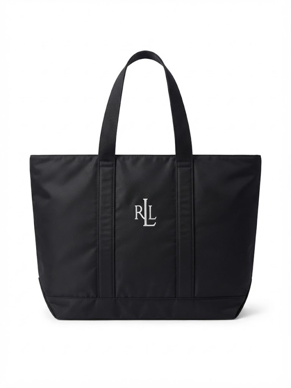 Lauren Ralph Lauren Vintage RLL Monogram Tote Black Nylon y2k preppy